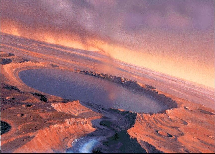 lake on mars